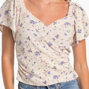 ASTR the Label floral wrap top